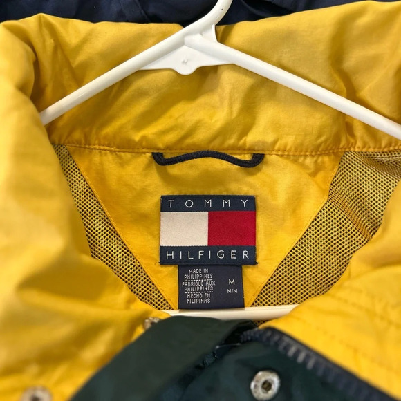 Vintage Tommy Hilfiger M 90s Hooded Jacket Sailing Windbreaker Coat - Picture 3 of 9